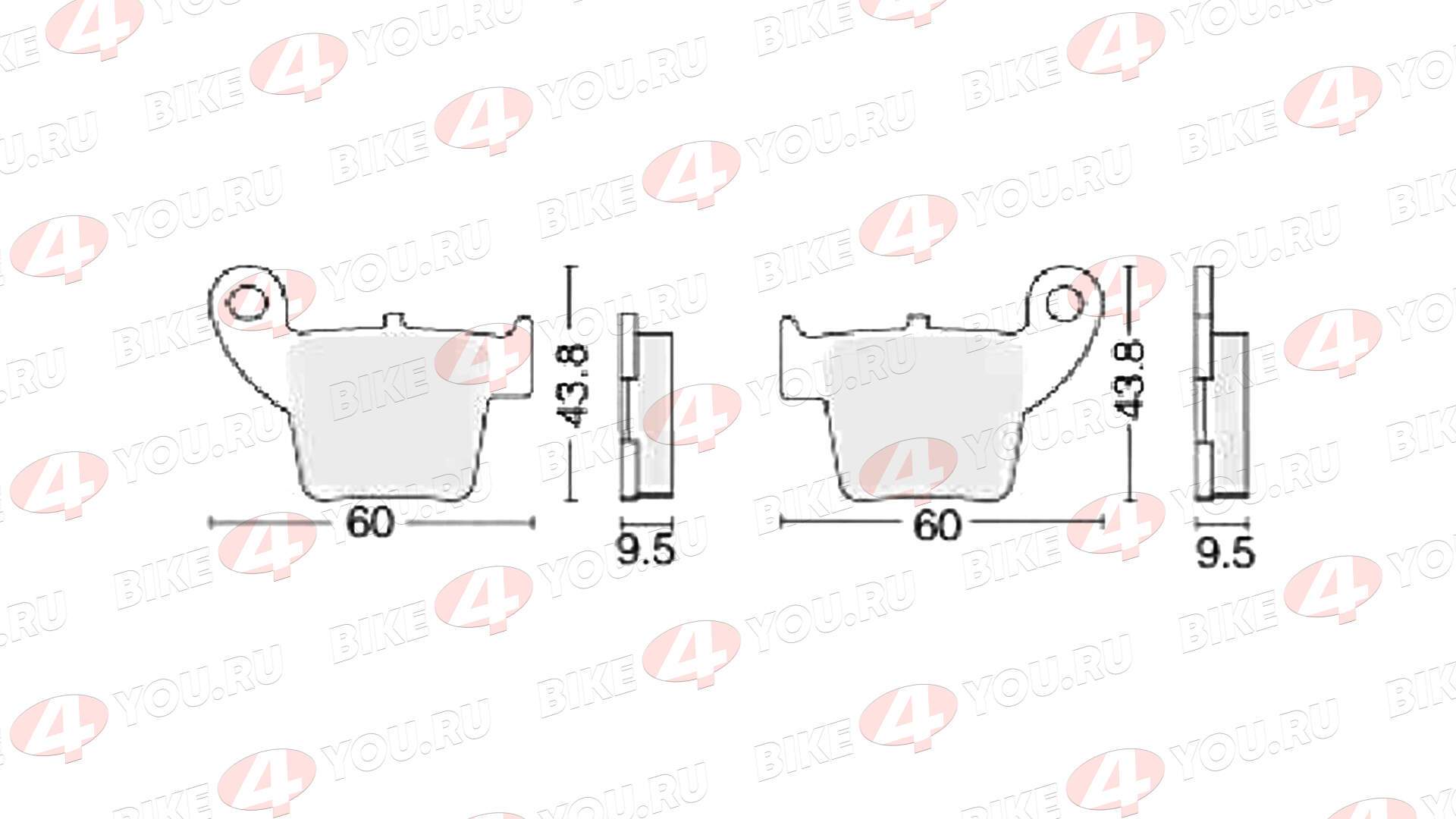 Колодки тормозные дисковые №20 X-TECH (Coper-based) медь+кевлар